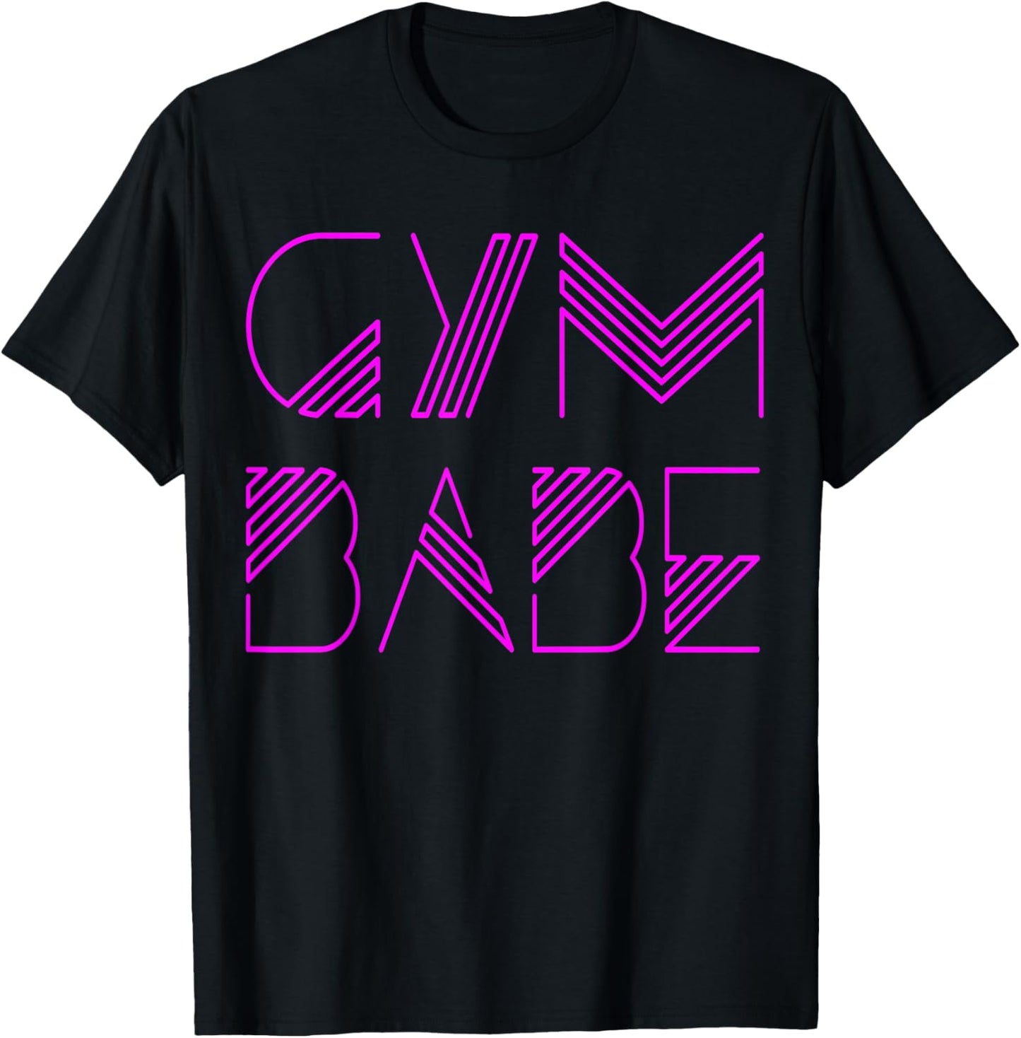 Gym Babe Sassy 80s Lettering Typography Workout T-Shirt - T-Shirt | Black
