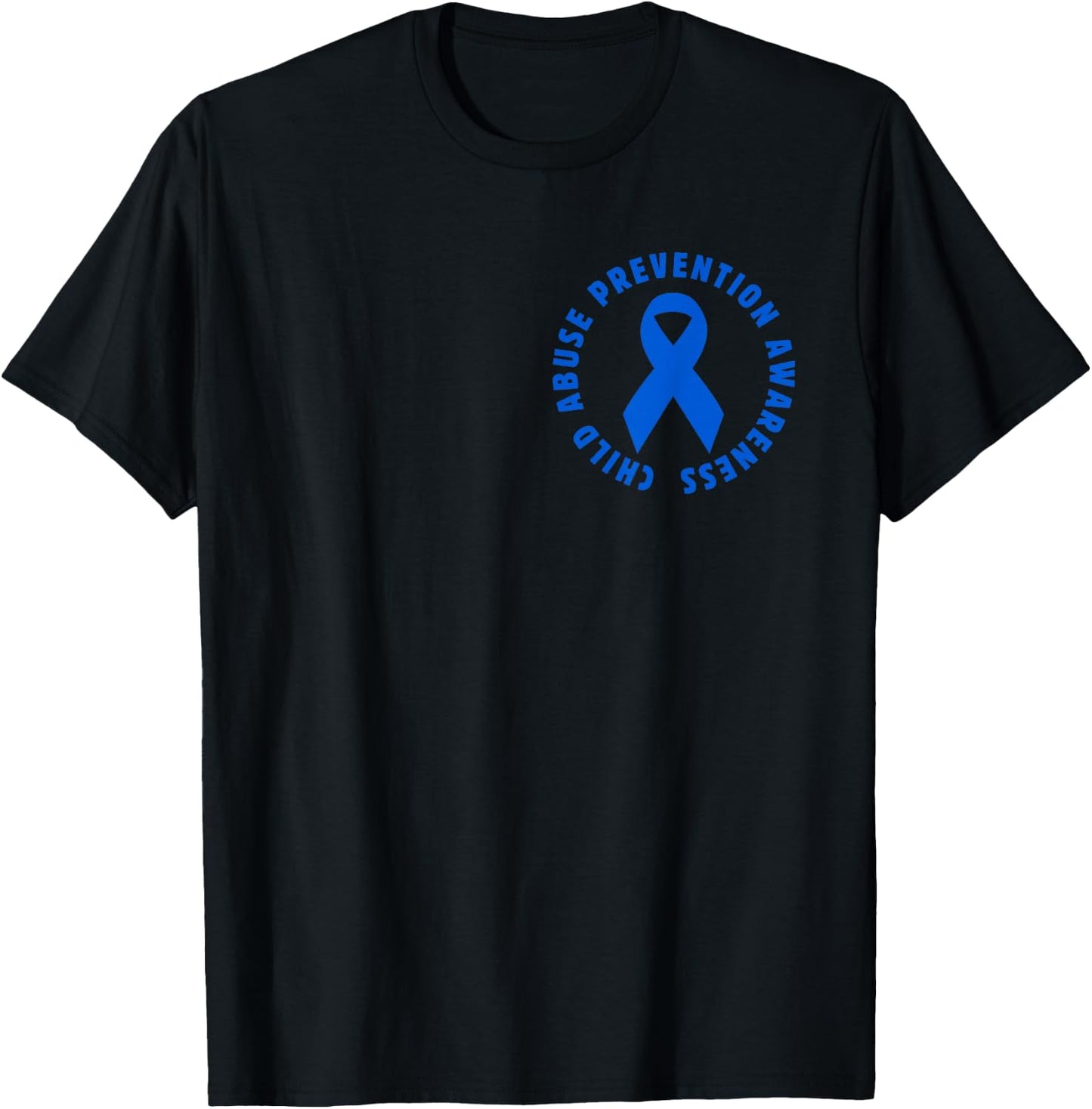 In April We Wear Blue Cool Child Abuse Prevention Awareness T-Shirt - T-Shirt | Black