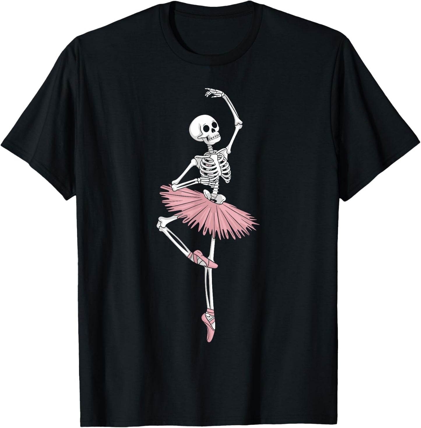 Skeleton Dancing Ballet Lovers Spooky Halloween Dancer T-Shirt - T-Shirt | Black