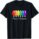 Retro Christmas Lights Rainbow T-Shirt - T-Shirt | Black