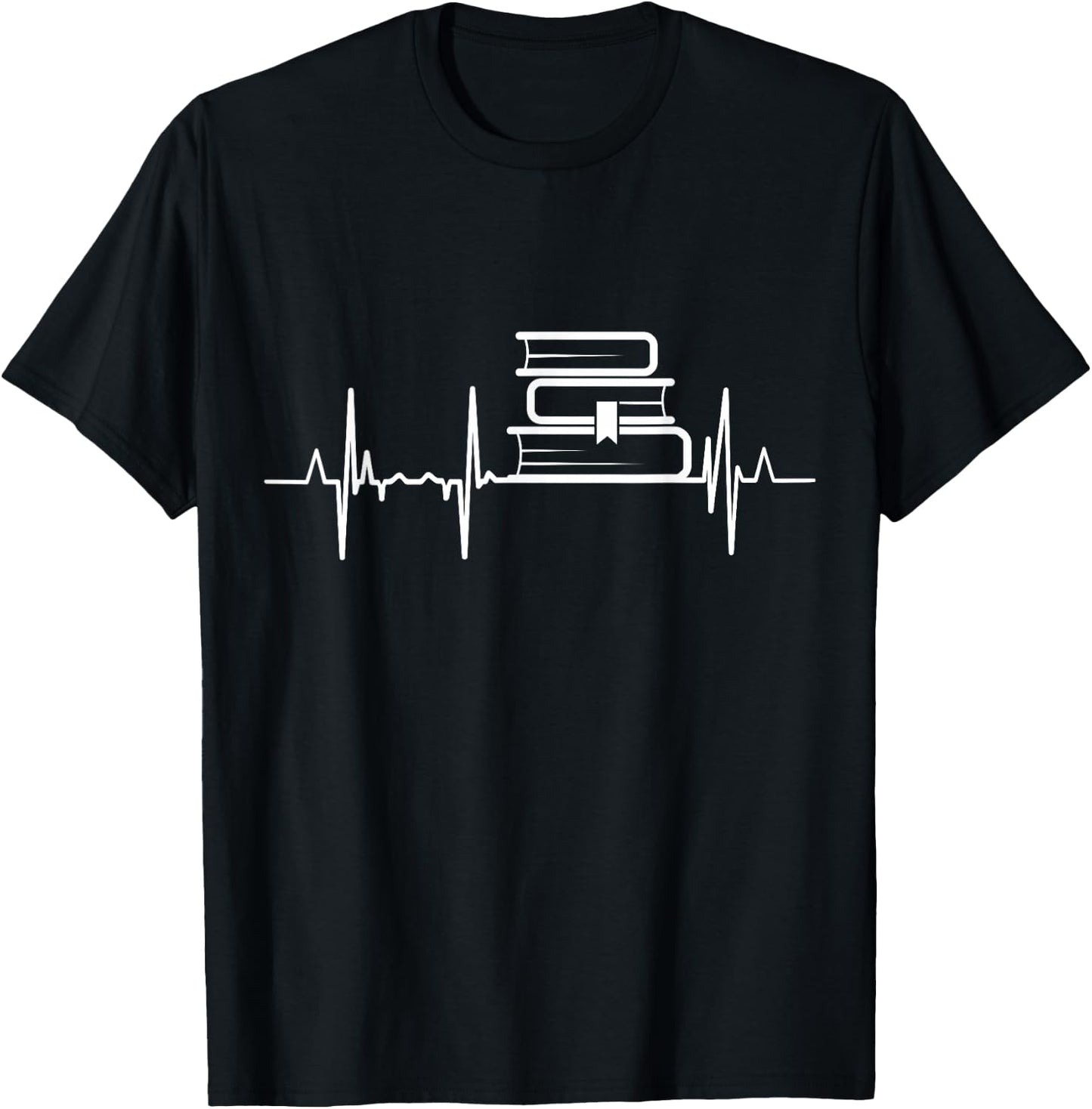 Books Heartbeat T-Shirt - T-Shirt | Black