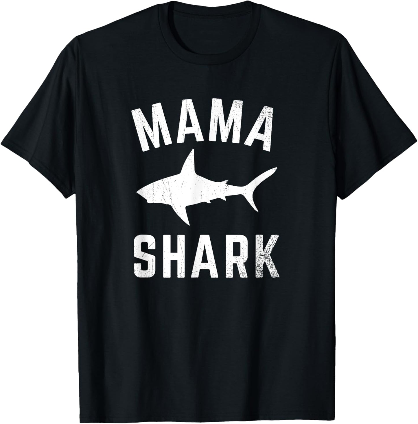 Mama Shark Family Matching Funny Shark Mommy Designer T-Shirt - T-Shirt | Black