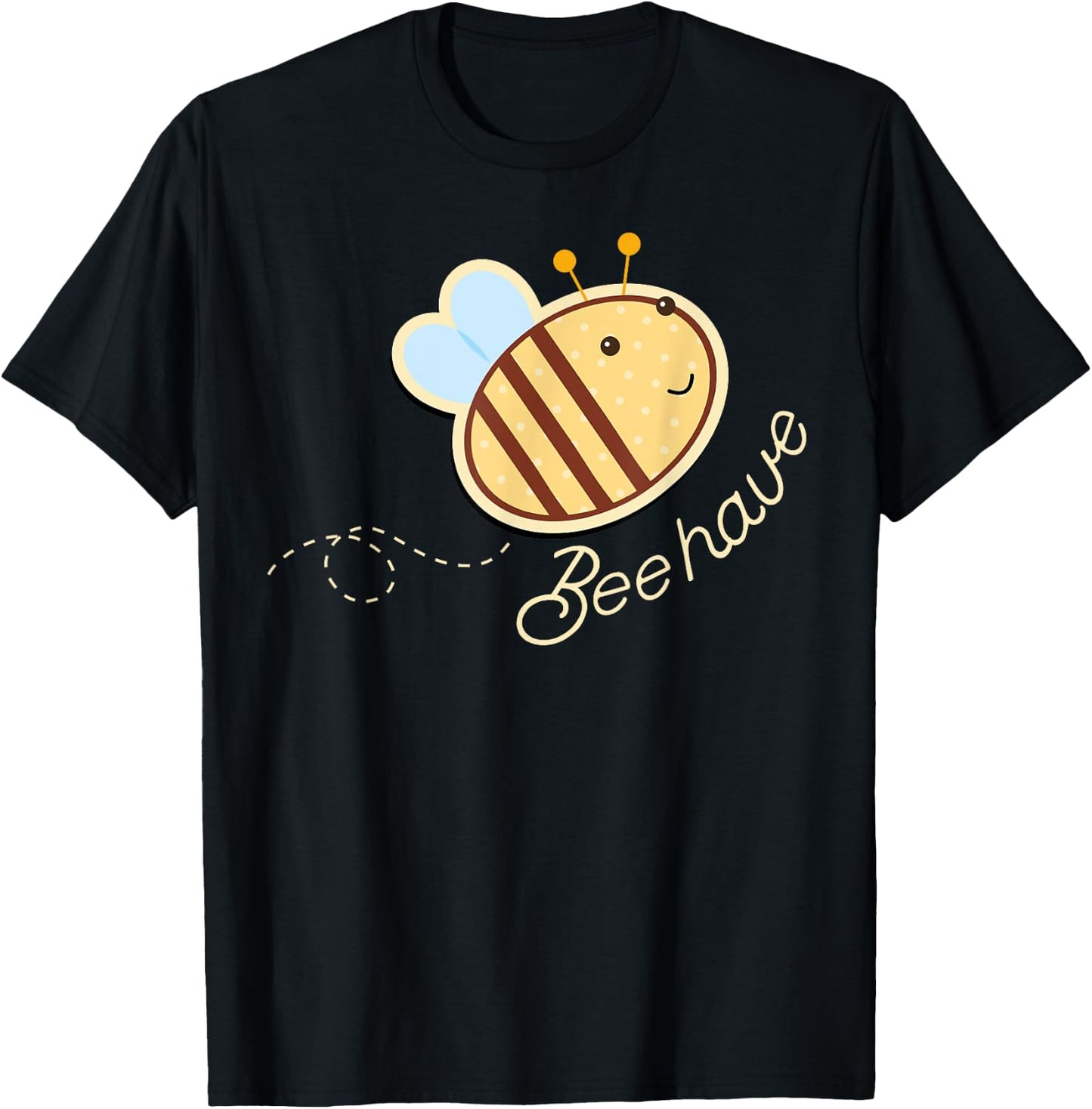 Funny parent teacher cute learn to behave bee kids beehave T-Shirt - T-Shirt | Black