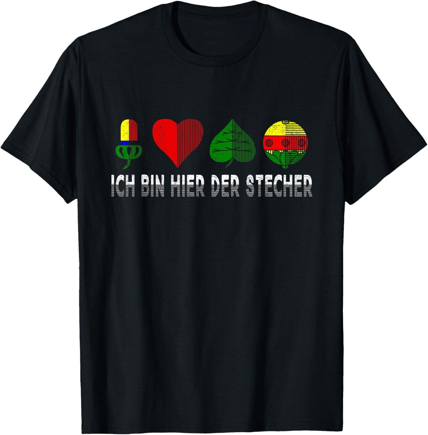 Playing Cards Family Table Bavarian Sheepheads Taroque Sheephead T-Shirt - T-Shirt | Black