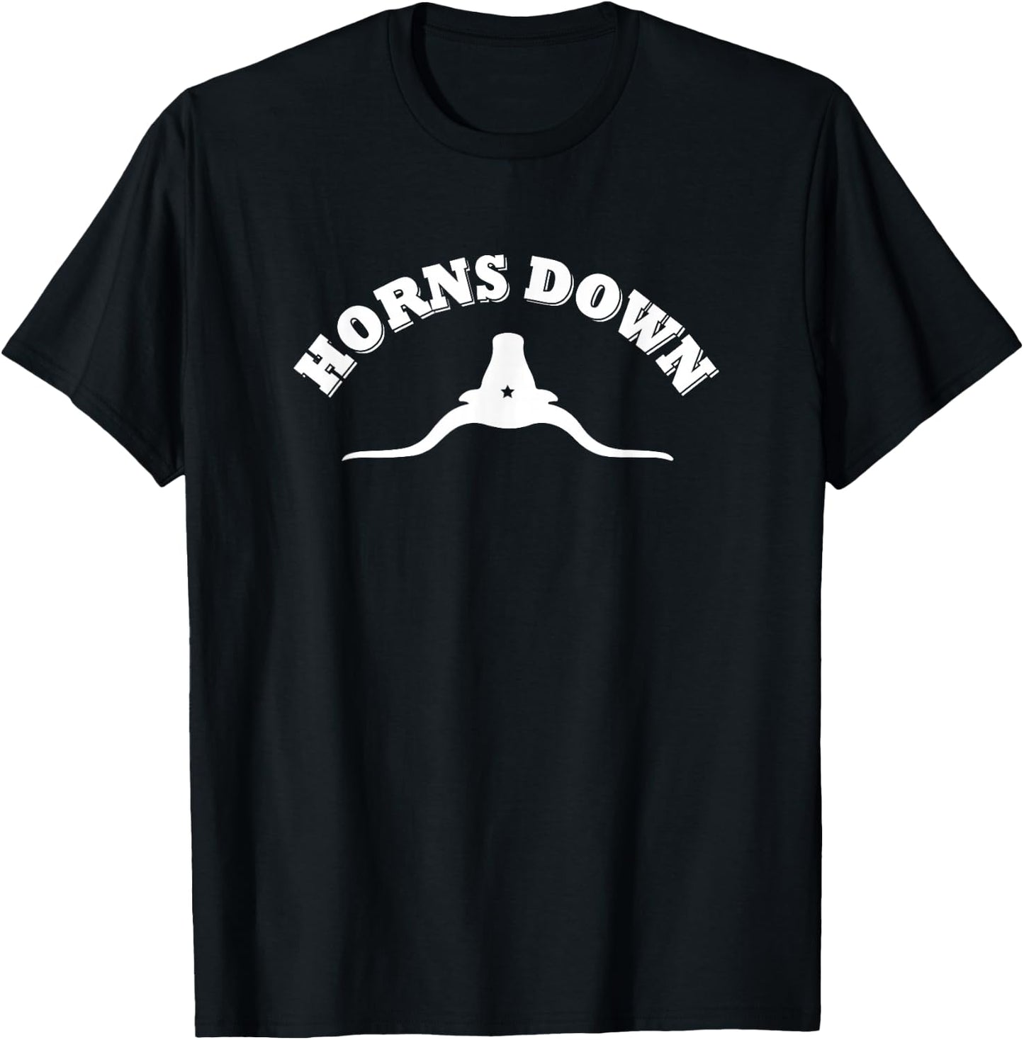 Horns Down Texas T-Shirt - T-Shirt | Black
