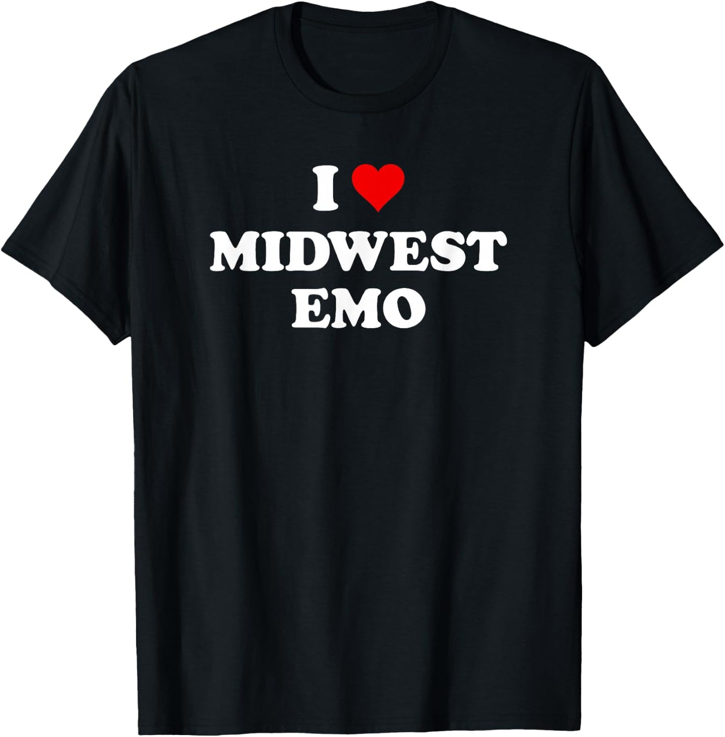 I Love Midwest Emo T-Shirt - T-Shirt | Black