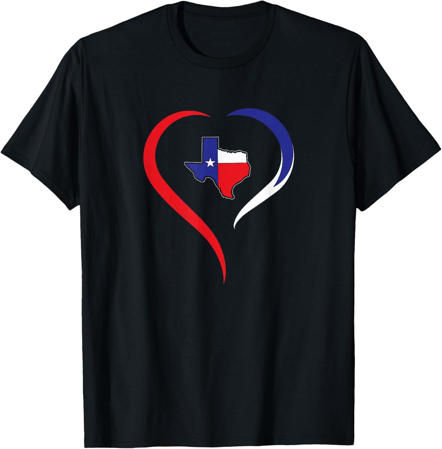 Country Western - I Love Texas And It's State Flag of Texas T-Shirt - T-Shirt | Black