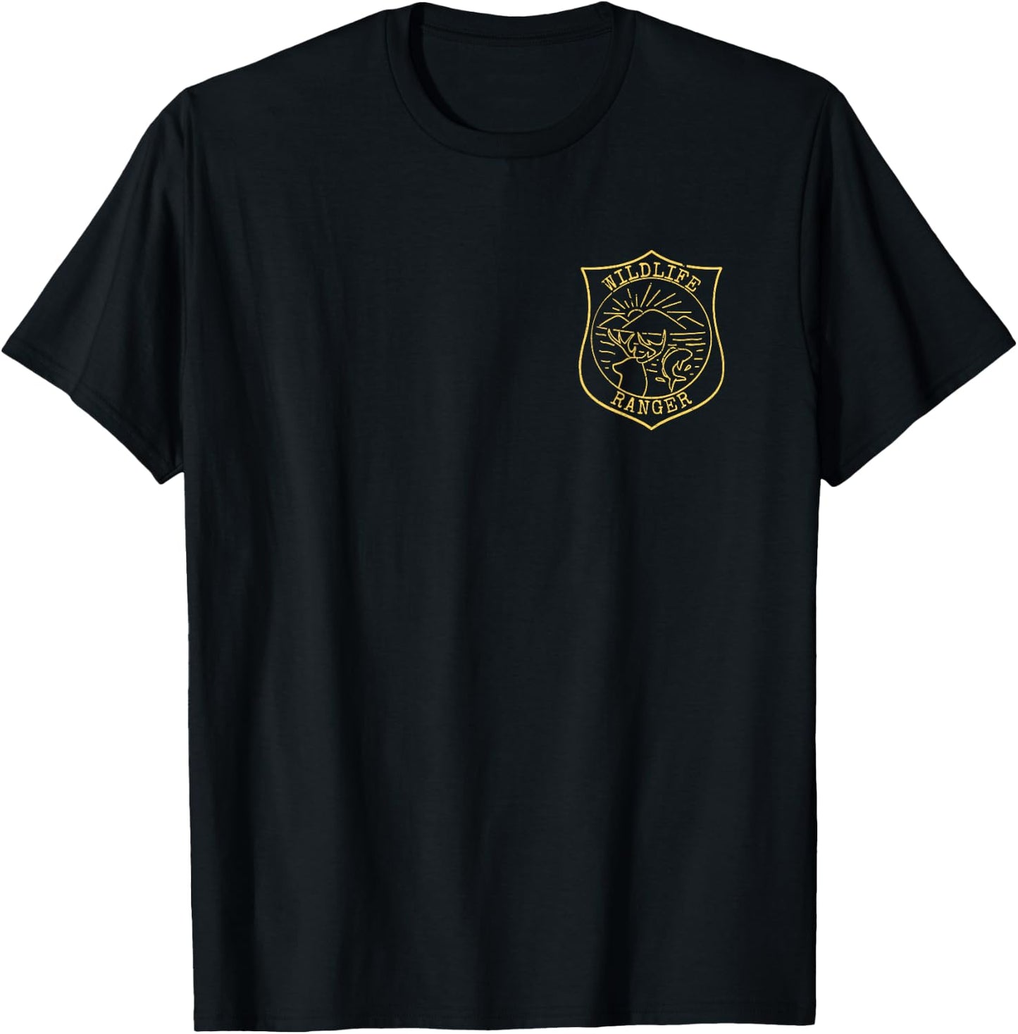 Wildlife Ranger Logo National Park Officer Game Warden Agent T-Shirt - T-Shirt | Black