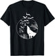 Scary bats werewolf wolf Halloween costume T-Shirt - T-Shirt | Black