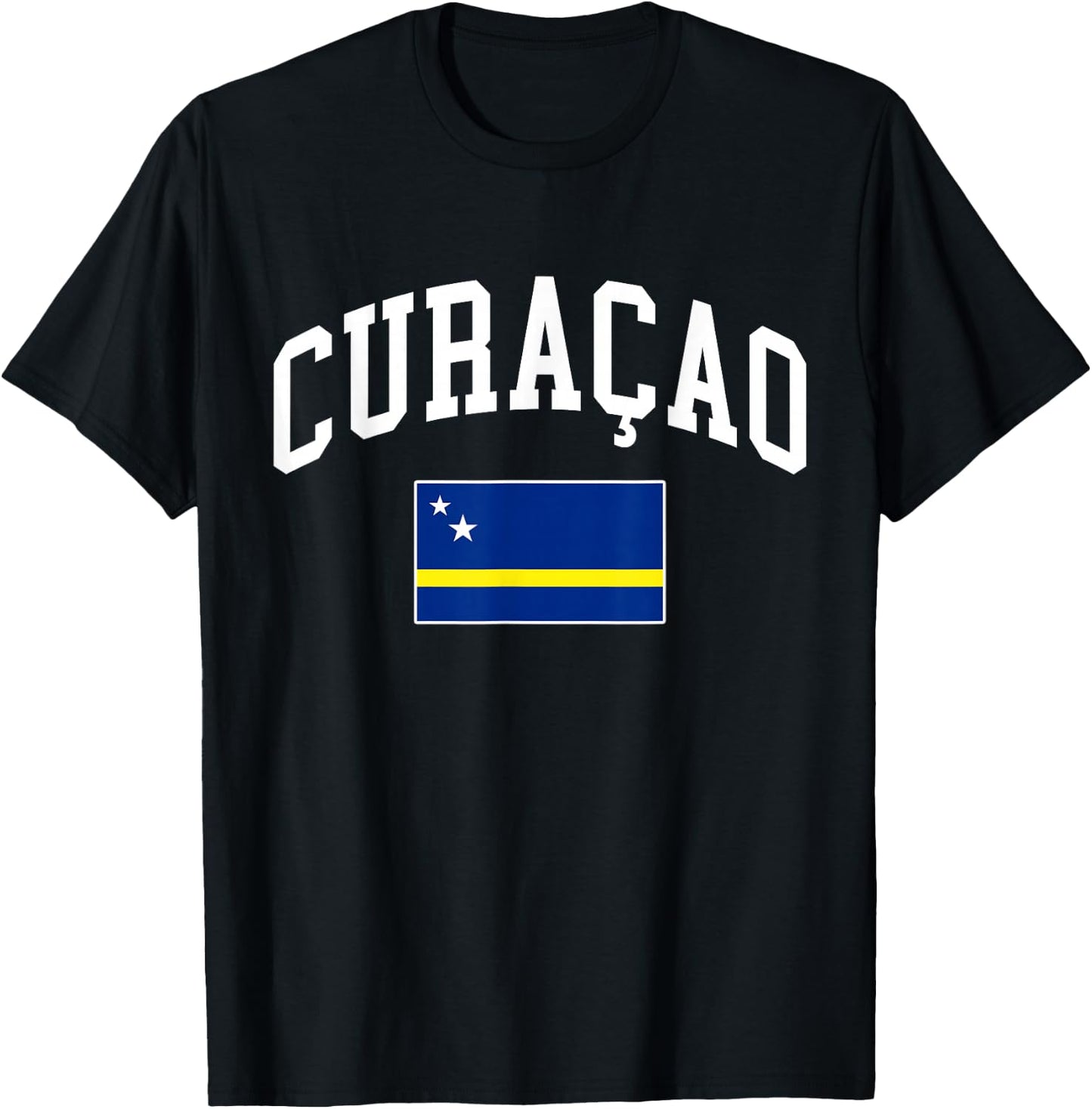Curaçao Curaçaoan Flag Curacao Retro Vintage Classic Graphic T-Shirt - T-Shirt | Black