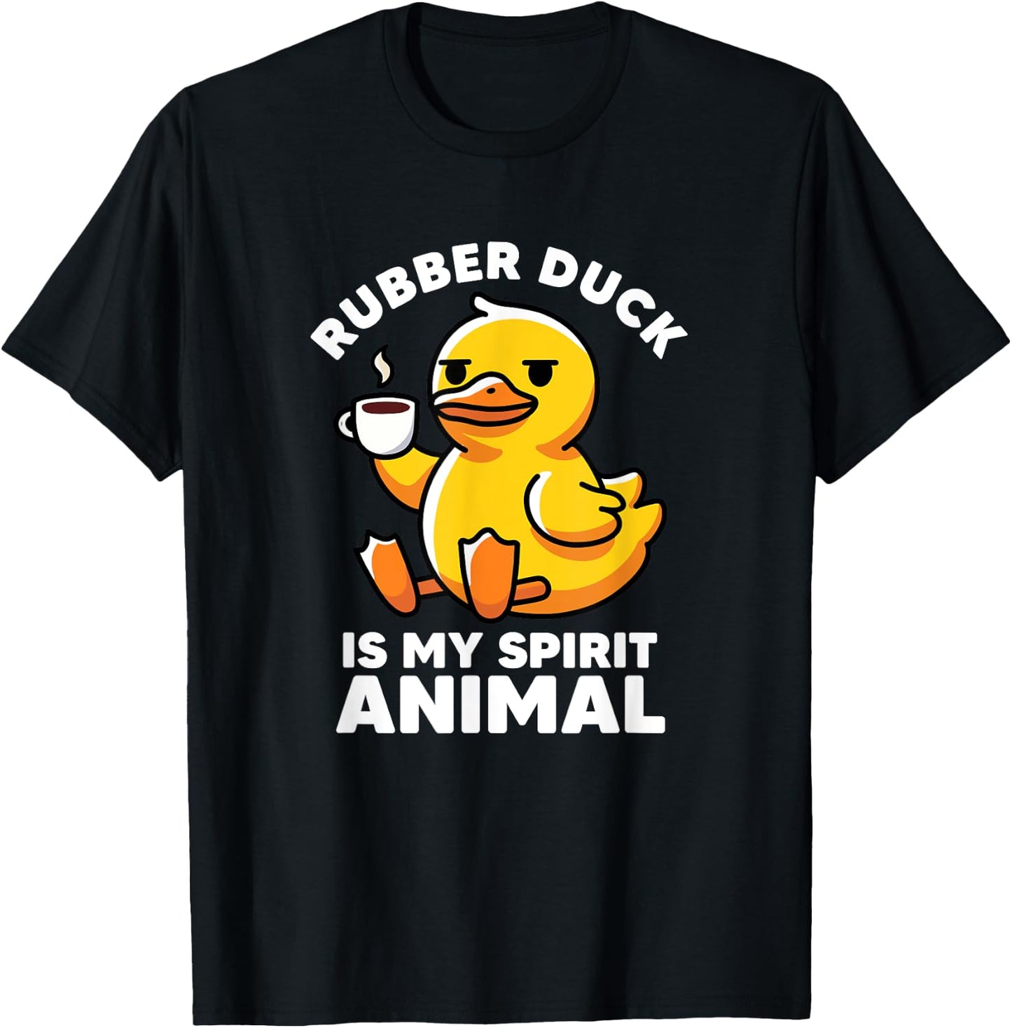 Rubber Duck Is My Spirit Animal I Love Duck Lover Funny Duck T-Shirt - T-Shirt | Black