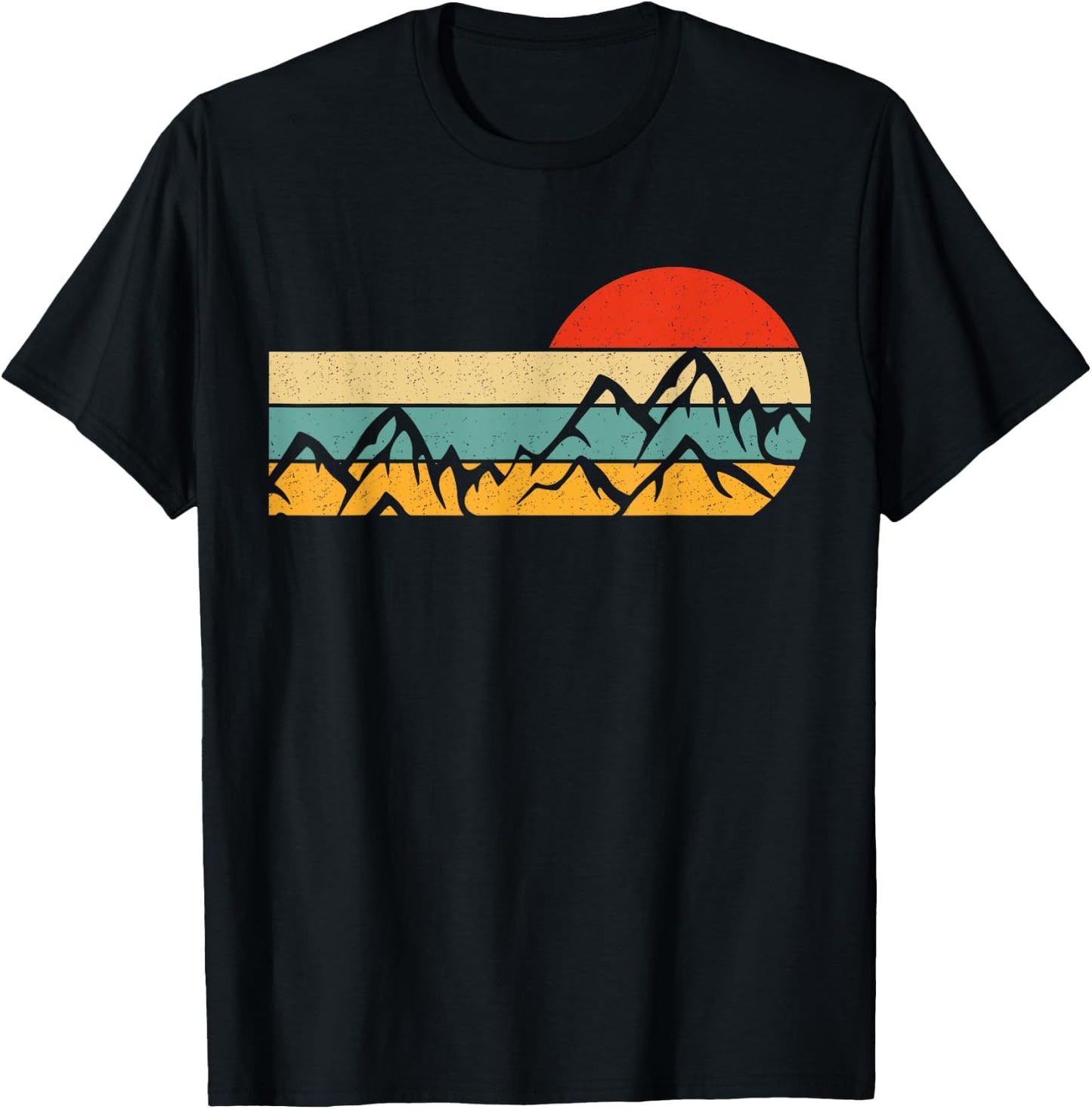 Hiking Design Men Forest Retro Outdoors Mountain Hiking T-Shirt - T-Shirt | Black