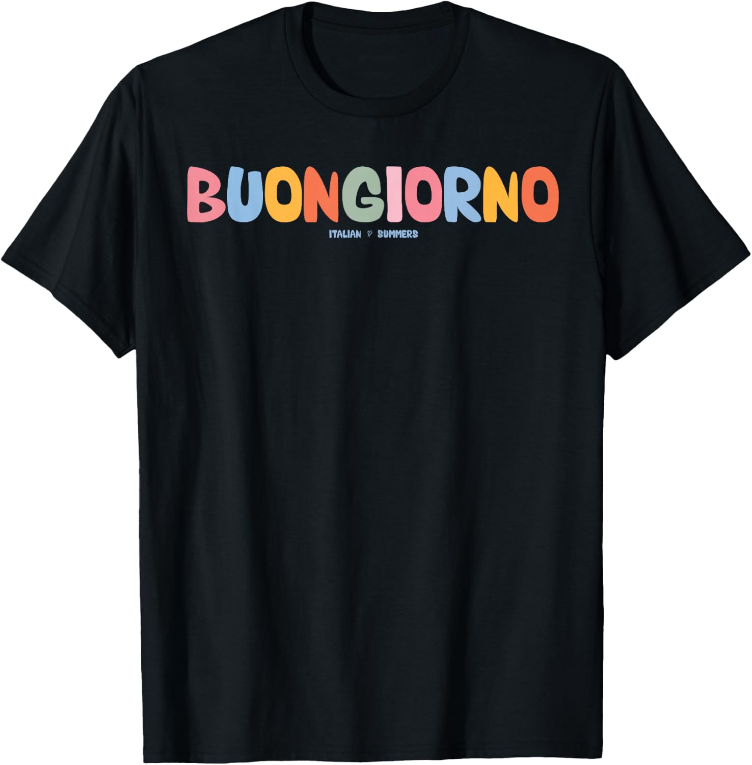 Buongiorno Italia Italienisch Sprache Wort Sprüche Zitat Satz T-Shirt - T-Shirt | Black