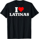I Love Latinas Print , Black, S T-Shirt - T-Shirt | Black