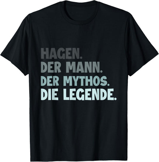 Geburtstag Mann Lustig Spruch Vorname Name Hagen T-Shirt - T-Shirt | Black