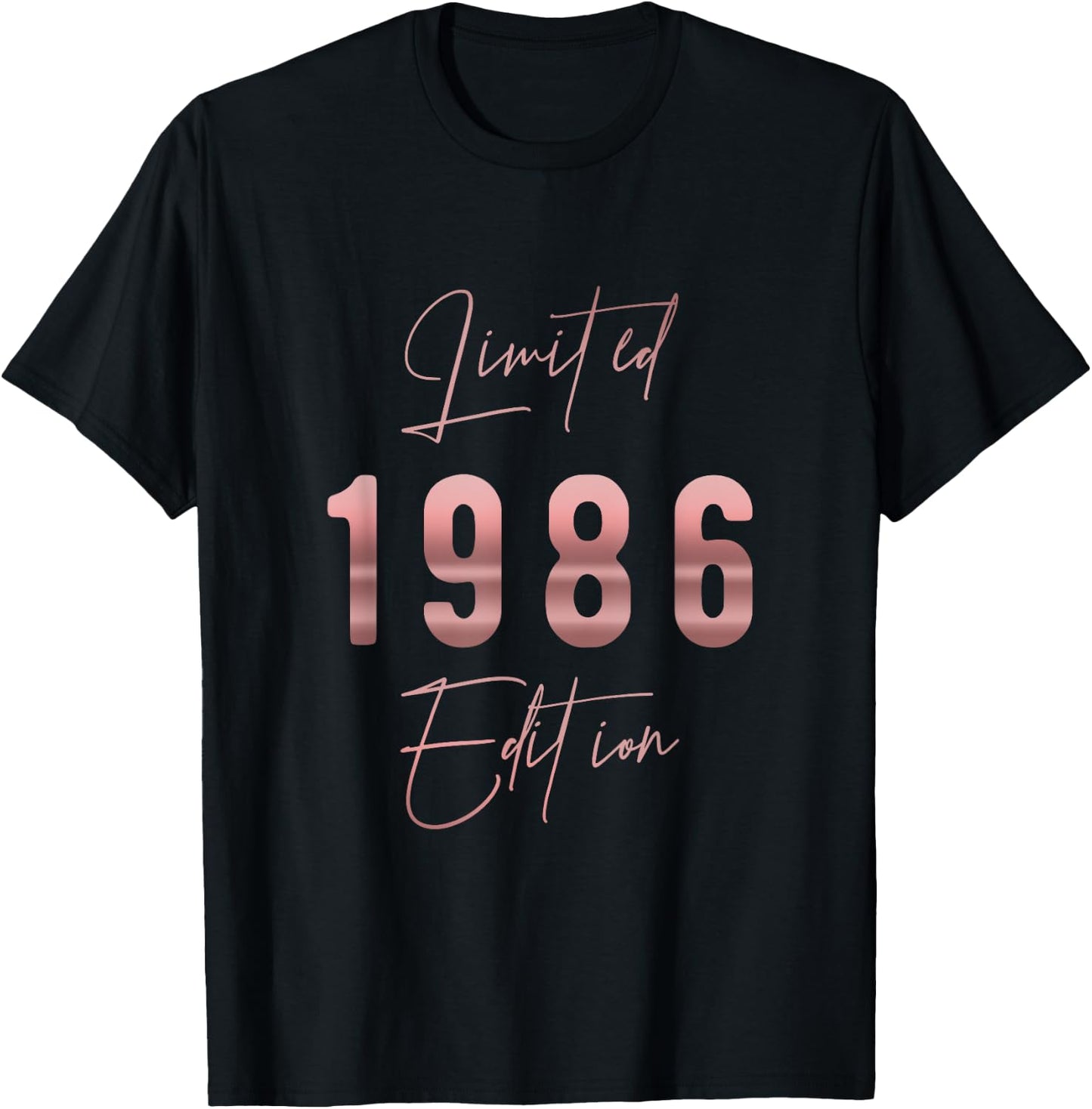 Limited Edition 1986 Birthyear Birthday T-Shirt - T-Shirt | Black