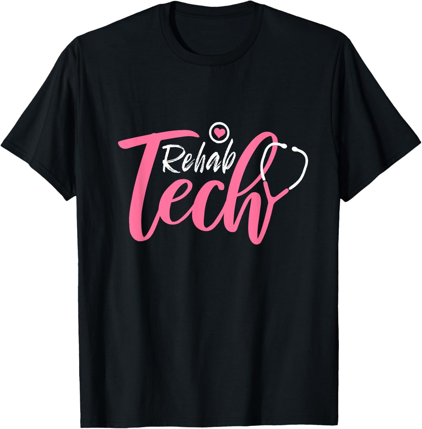 Rehabilitation Technologist Physical Rehab Nursing Tech Aide T-Shirt - T-Shirt | Black