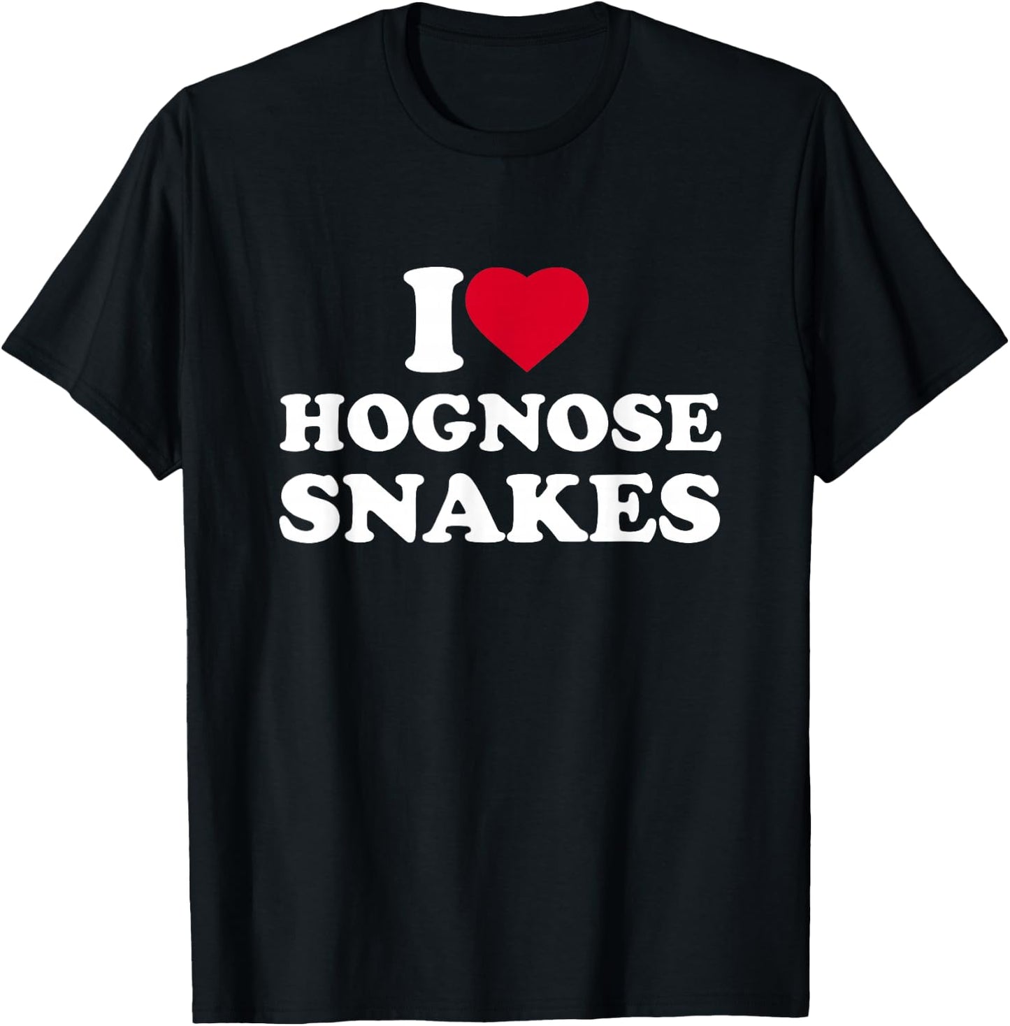 I Love Hognose Snakes Heart Animal Lover T-Shirt - T-Shirt | Black