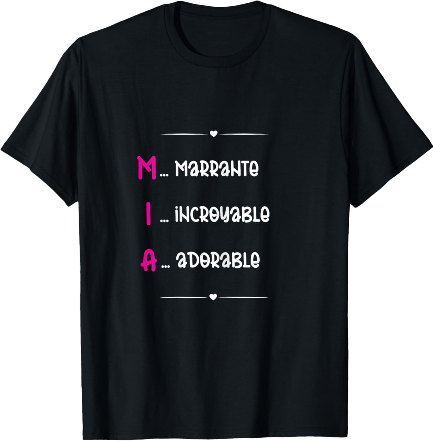Mia Prenom Personnalisé Femme Cadeau Prenom Mia Girls' , Black T-Shirt - T-Shirt | Black