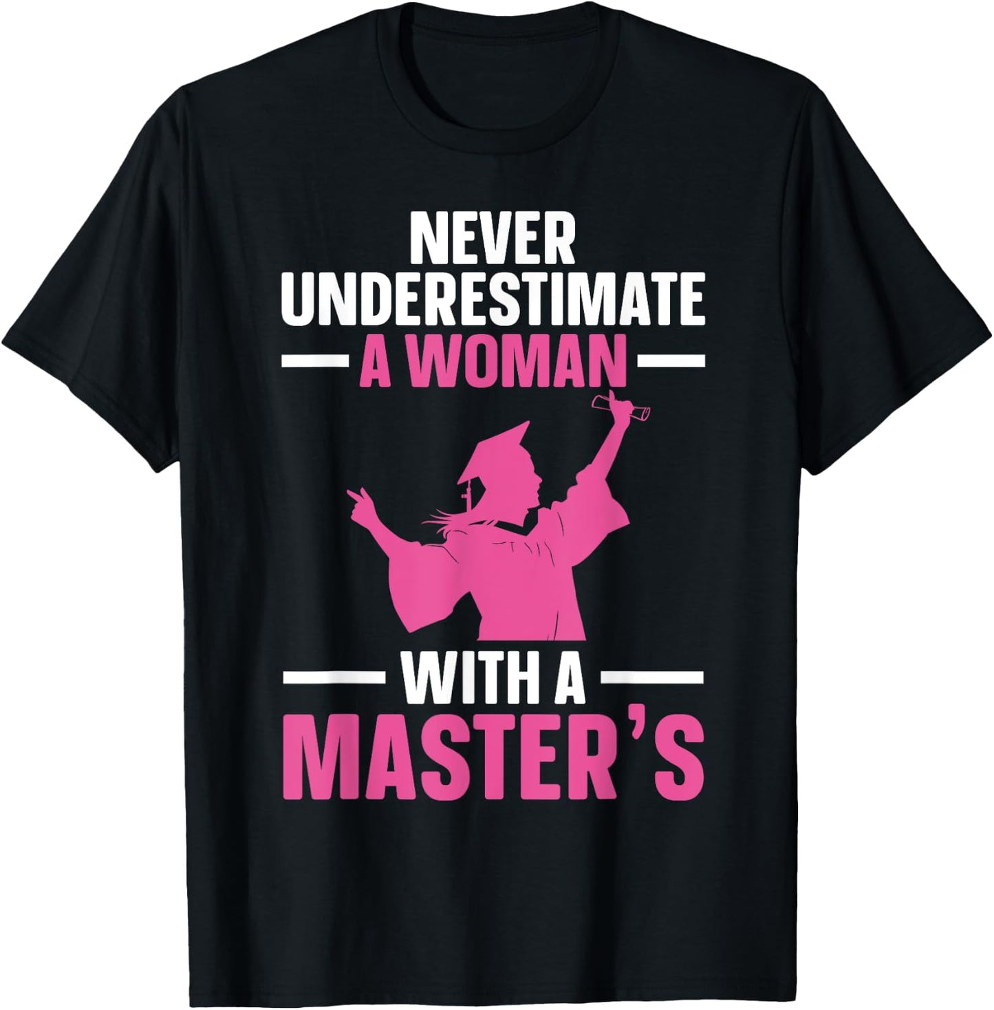 Masters Degree Graduation Art Girls Masters Degree T-Shirt - T-Shirt | Black