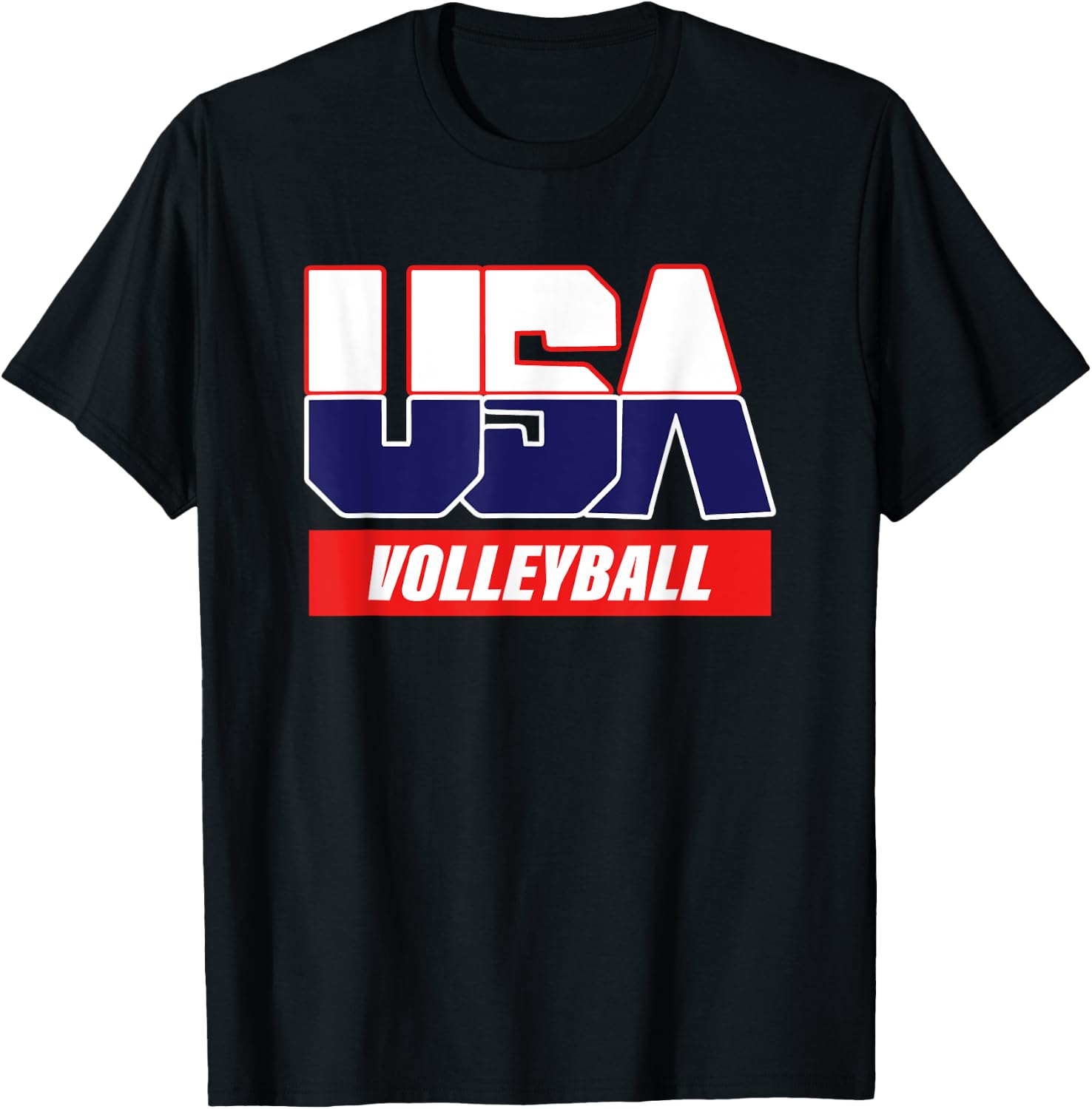 USA Team volleyball - men & women American sports T-Shirt - T-Shirt | Black