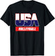 USA Team volleyball - men & women American sports T-Shirt - T-Shirt | Black
