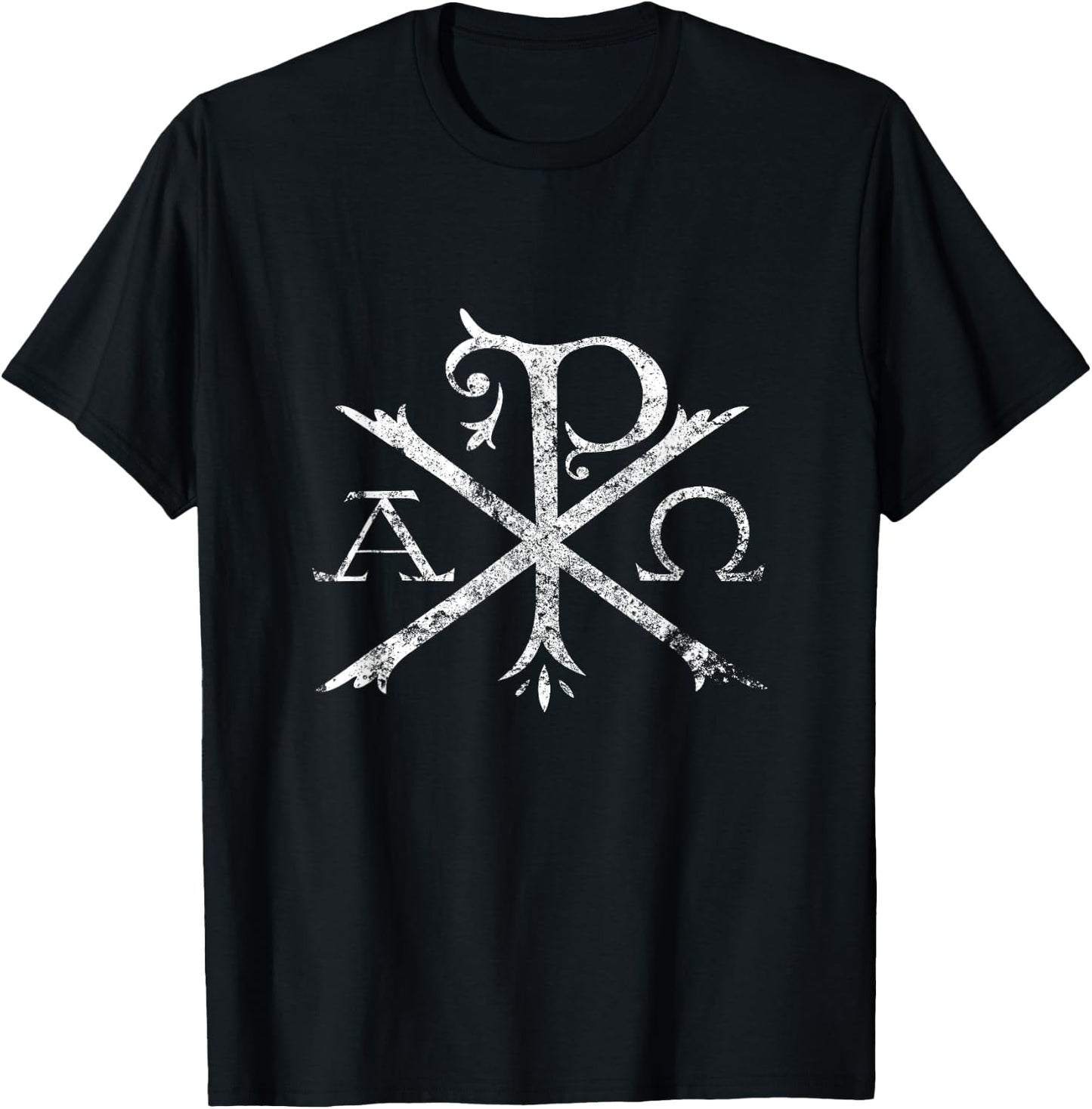 Christian Chi Rho Labarum Christogram Cross Faith T-Shirt - T-Shirt | Black