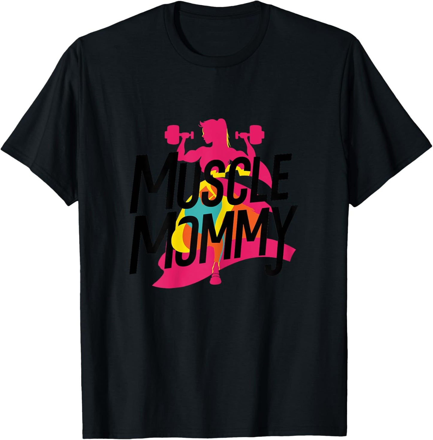 Muscle Mommy Mama Fitnessstudio T-Shirt - T-Shirt | Black