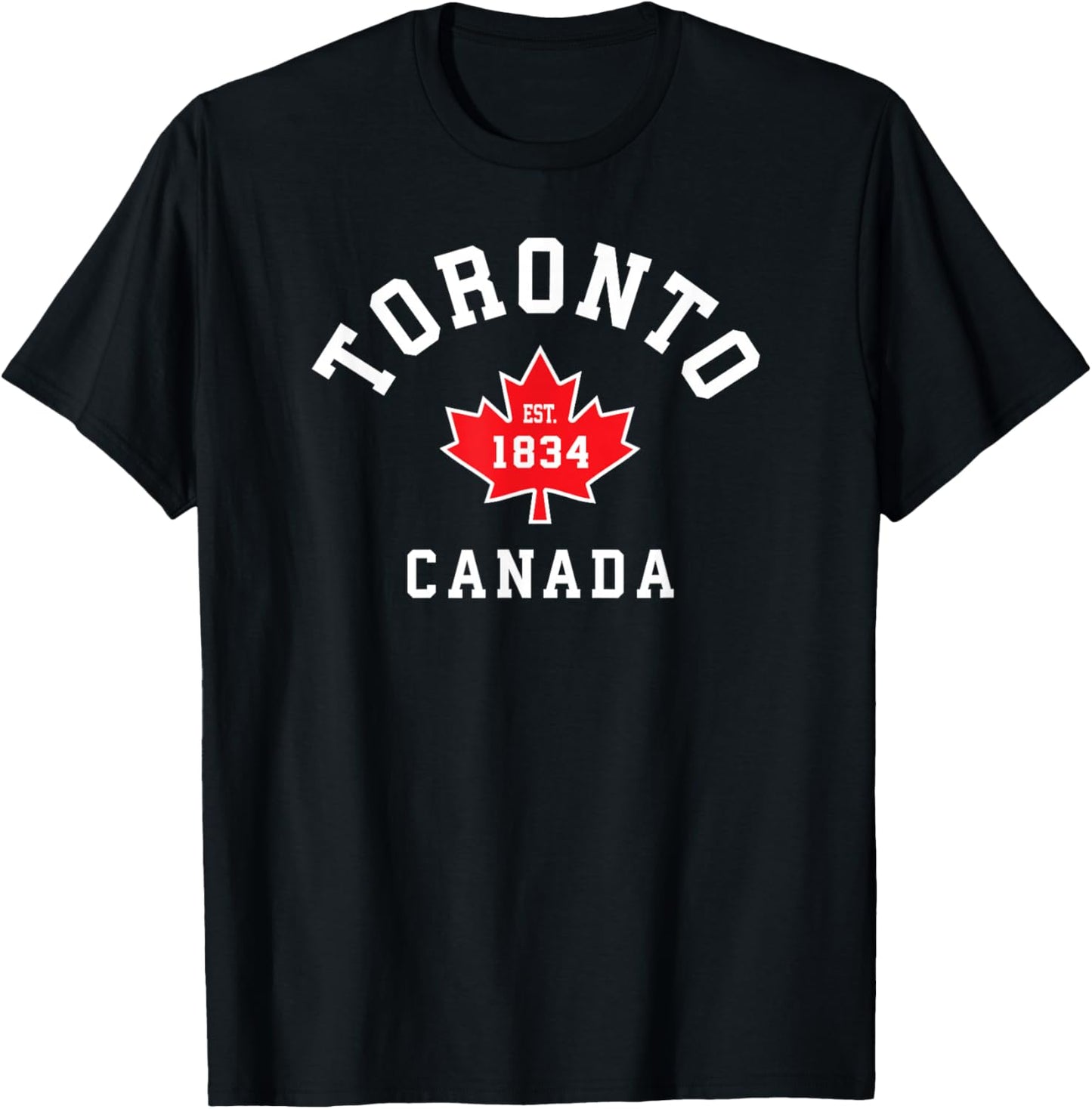 Toronto Canada Canadian Flag Maple Leaf Gift Eh T-Shirt - T-Shirt | Black