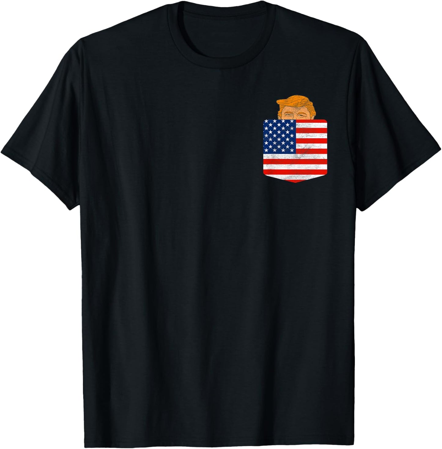 Trump In Your Pocket USA Election Trump For 2024 4th Of July T-Shirt - T-Shirt | Black