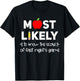 Most Likely to Teacher Shirt Funny First Day of School Group Women Kids T-Shirt - T-Shirt | Black