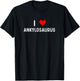 I Love Ankylosaurus - Heart - Distressed - Dino Dinosaur T-Shirt - T-Shirt | Black