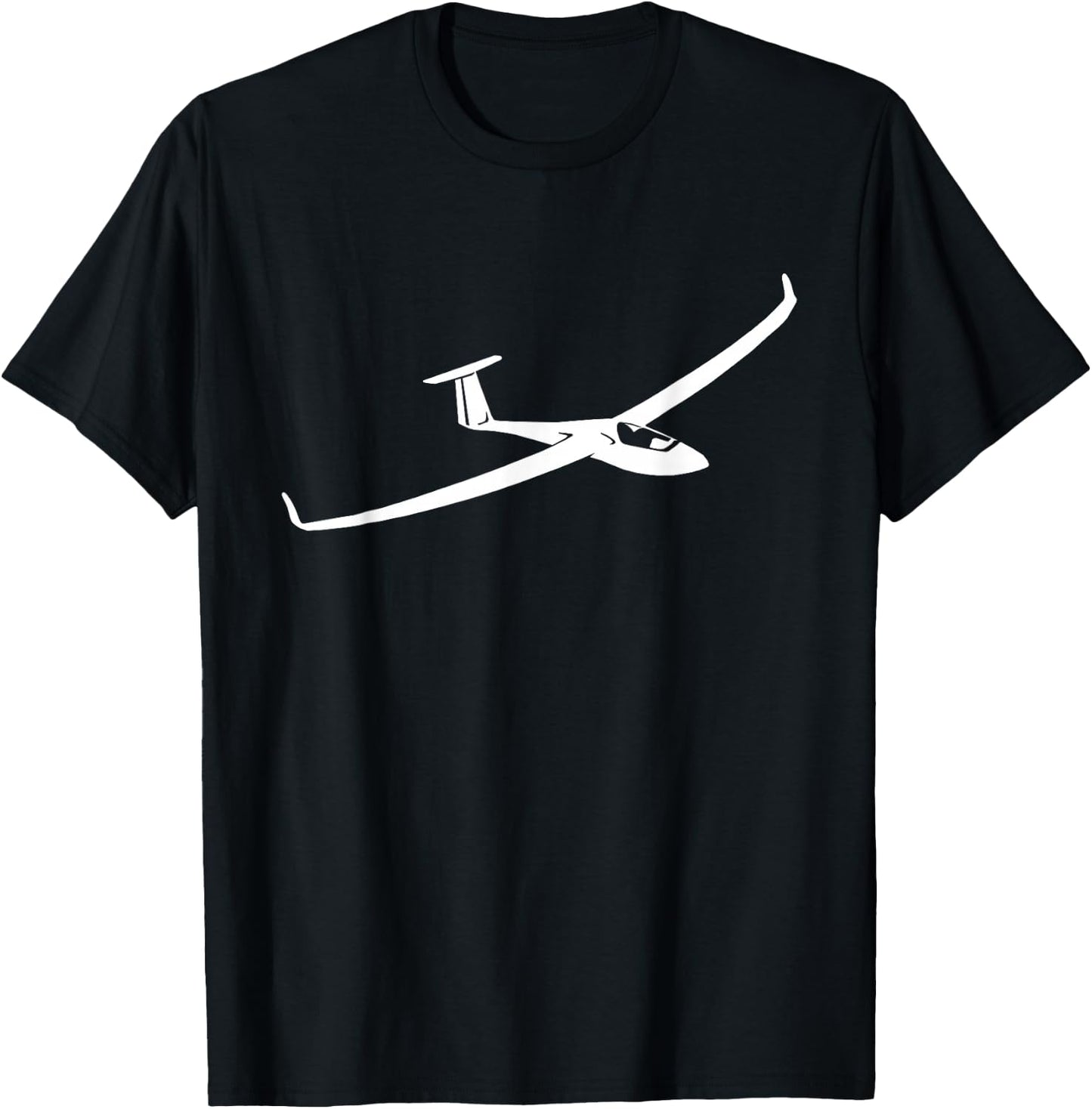with German Text "Segelflugpilot", black T-Shirt - T-Shirt | Black