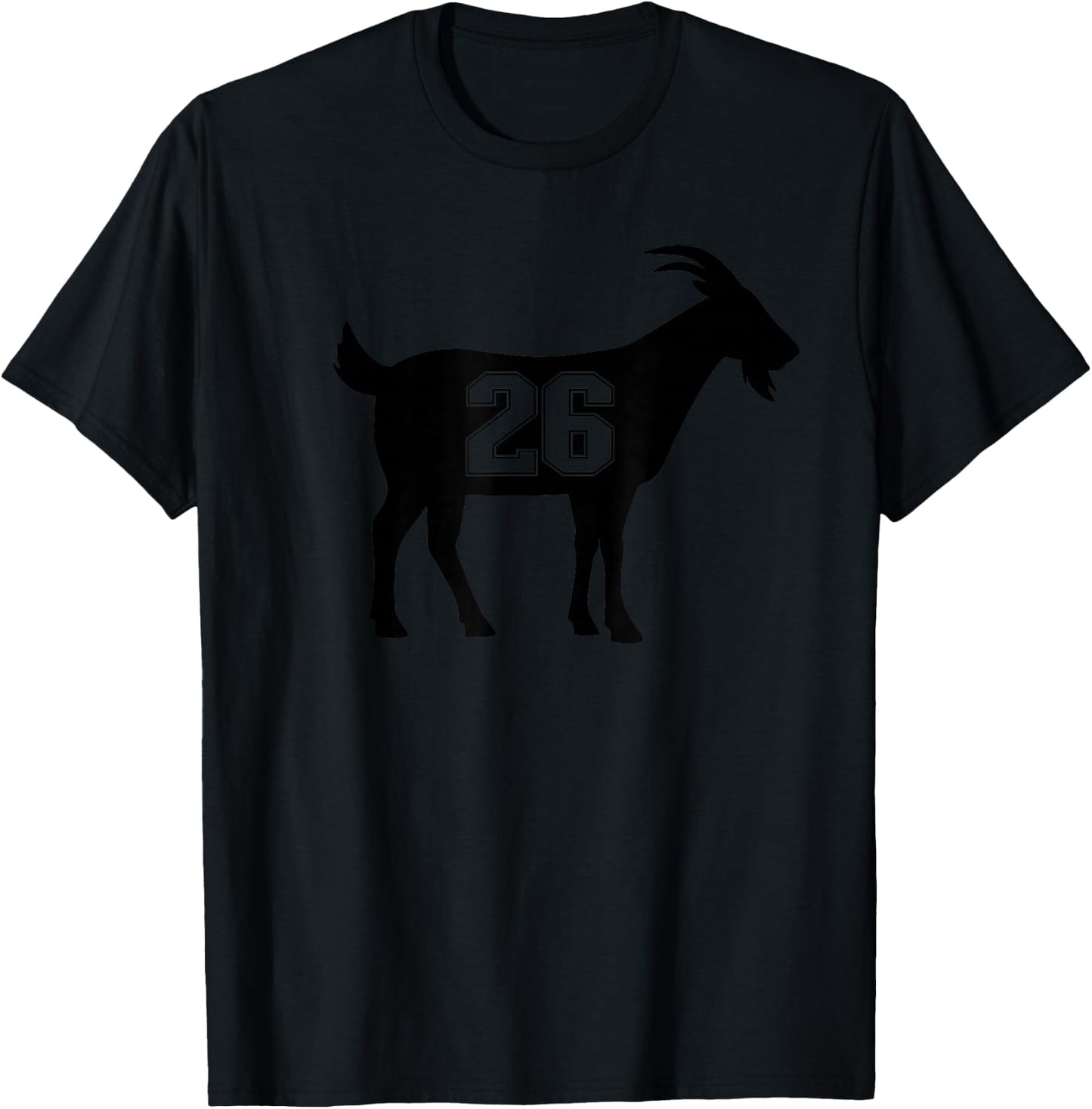 Goat 26 G.O.A.T. Number Twenty-six Goat T-Shirt - T-Shirt | Black