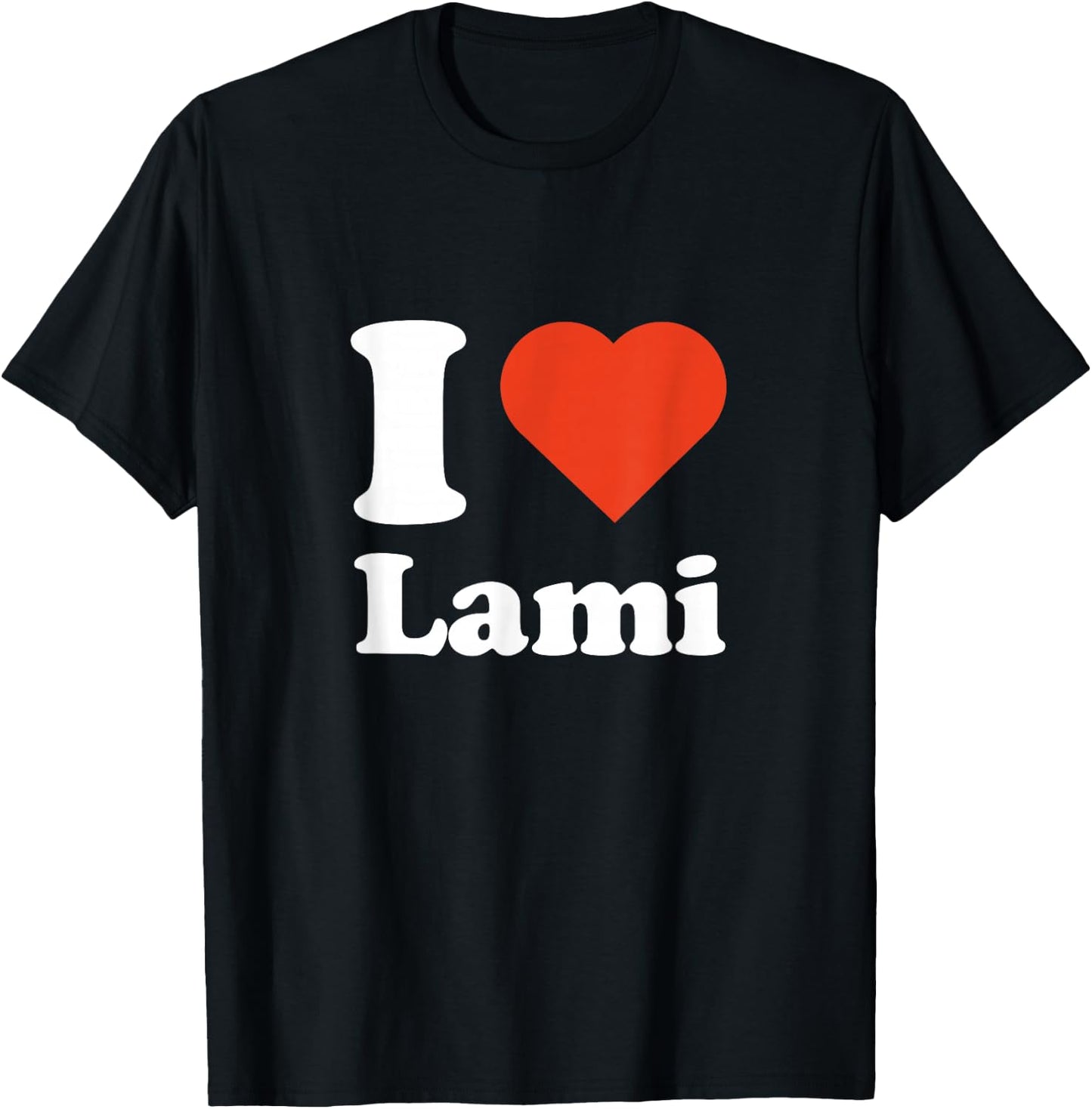 Ich Liebe Lami Rotes Herz Geschenkidee T-Shirt - T-Shirt | Black
