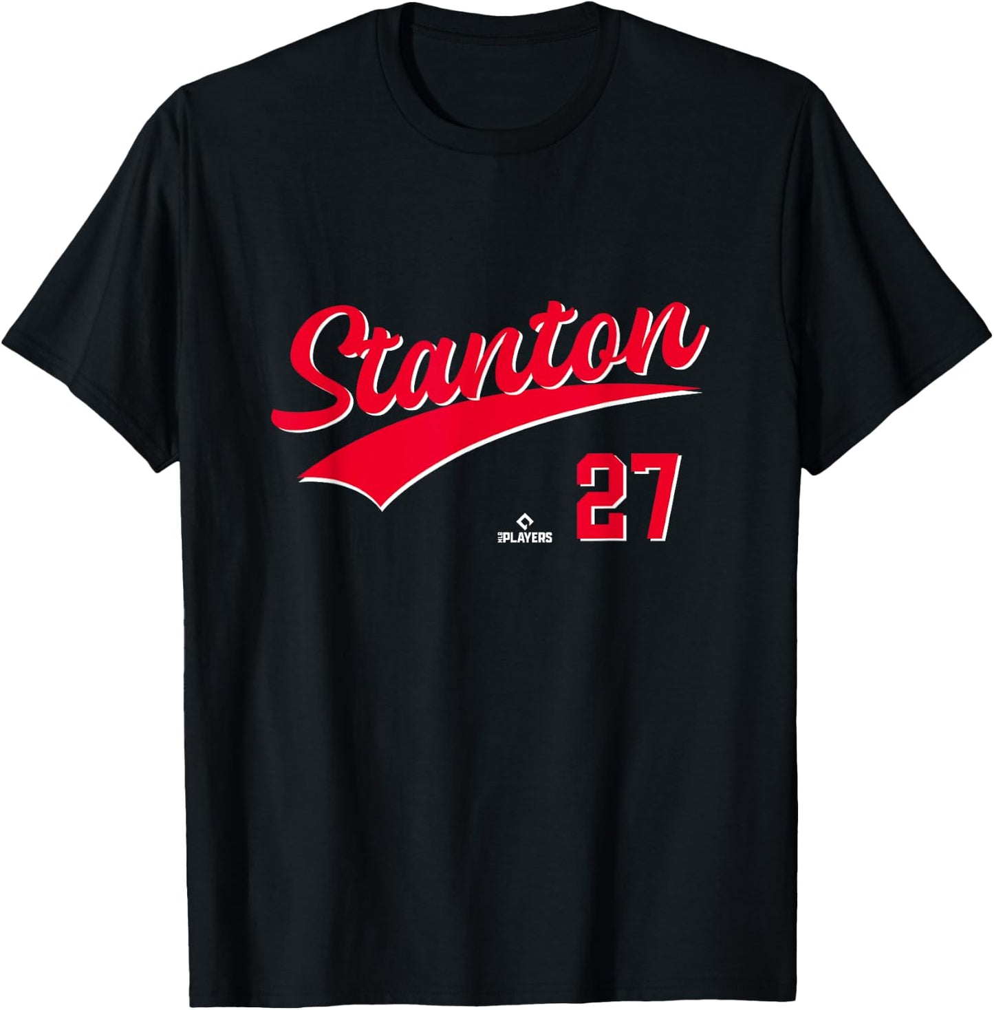 Giancarlo Stanton 27 New York Baseball Player MLBPA T-Shirt - T-Shirt | Black