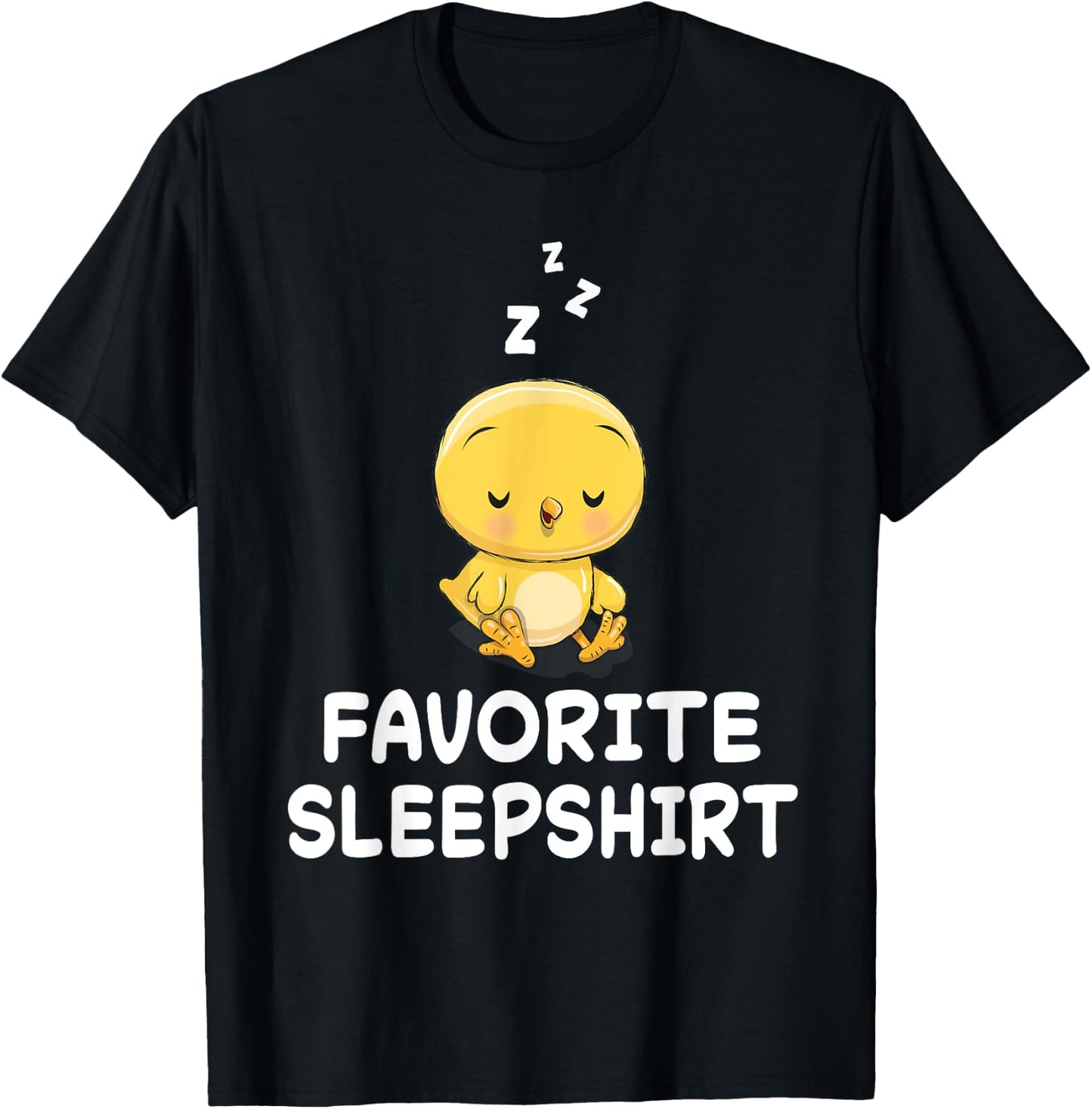 Chick Chicken Nap Sleeping Sleep Pajama Nightgown T-Shirt - T-Shirt | Black