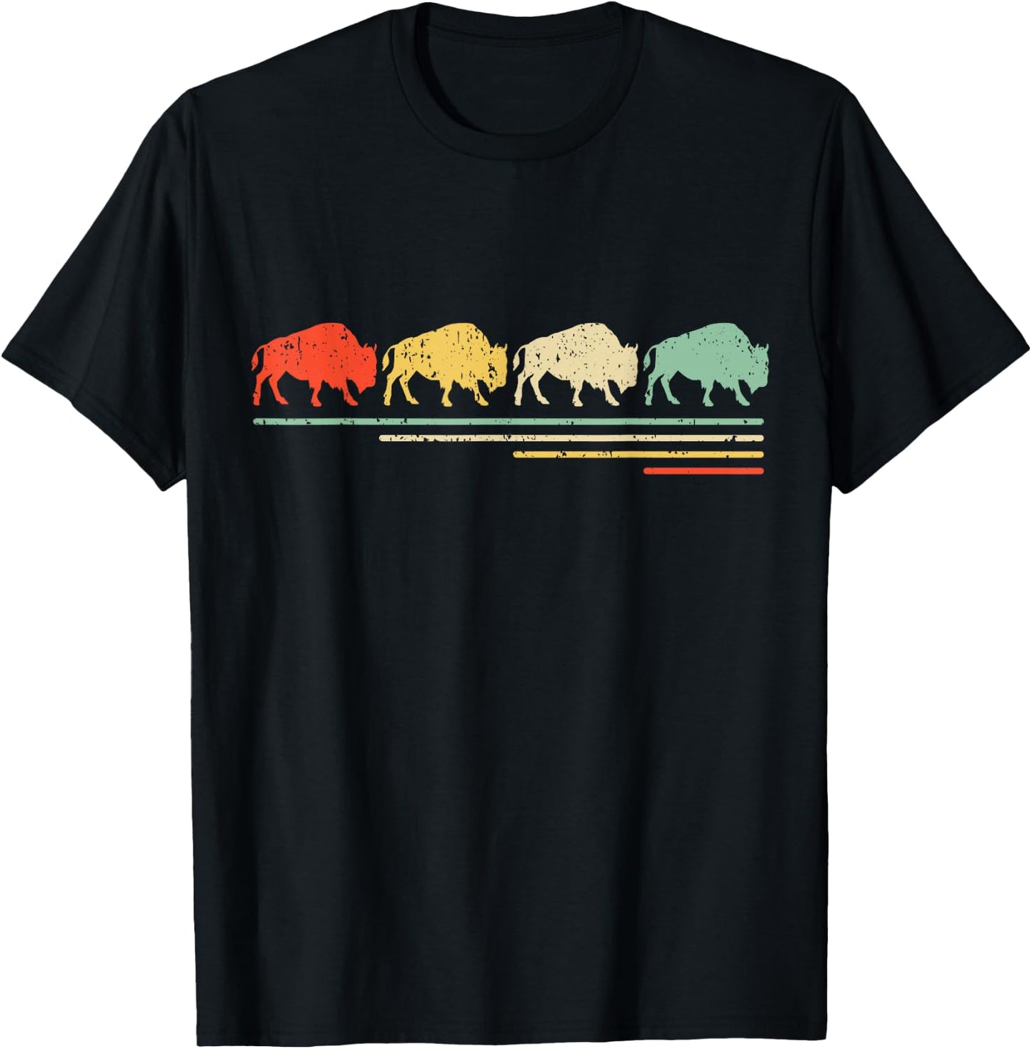 Vintage Bison T-Shirt - T-Shirt | Black