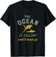 Vintage Scuba Diving for Diver The Ocean Is Calling T-Shirt - T-Shirt | Black