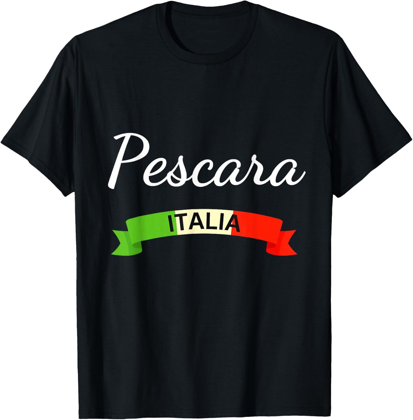 Pescara Italy Flag Italia Souvenir Matching Italian T-Shirt - T-Shirt | Black