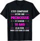 Children's Humour Girl 10 Years Birthday Princess 10 Years T-Shirt - T-Shirt | Black
