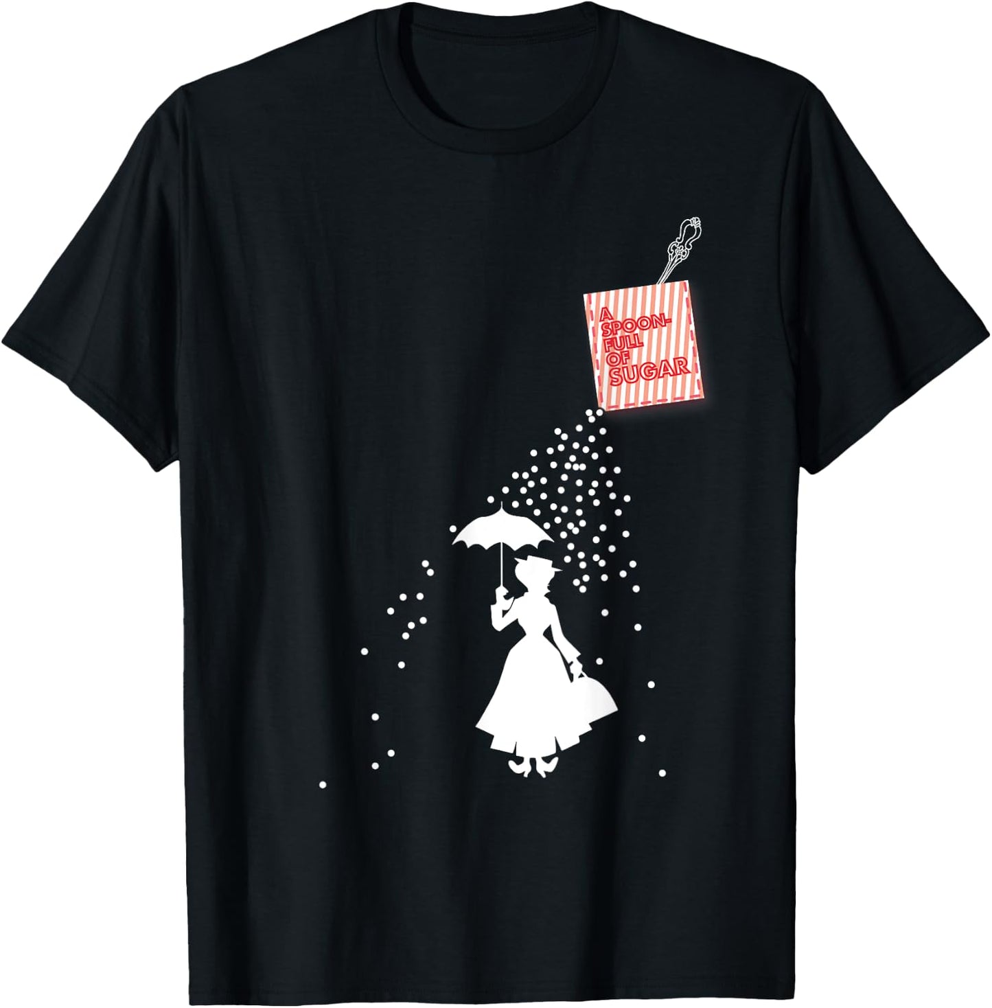 Mary Poppins Spoonfull Pocket T-Shirt - T-Shirt | Black