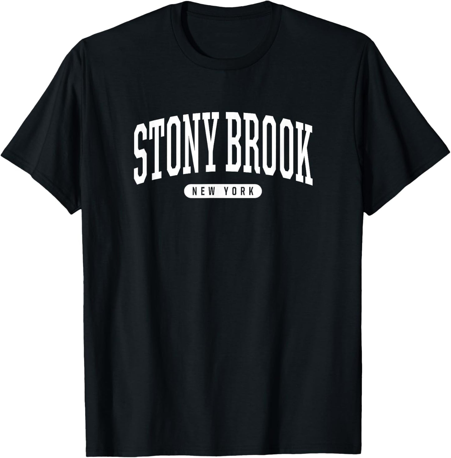 College Style Stony Brook New York Souvenir Gift T-Shirt - T-Shirt | Black