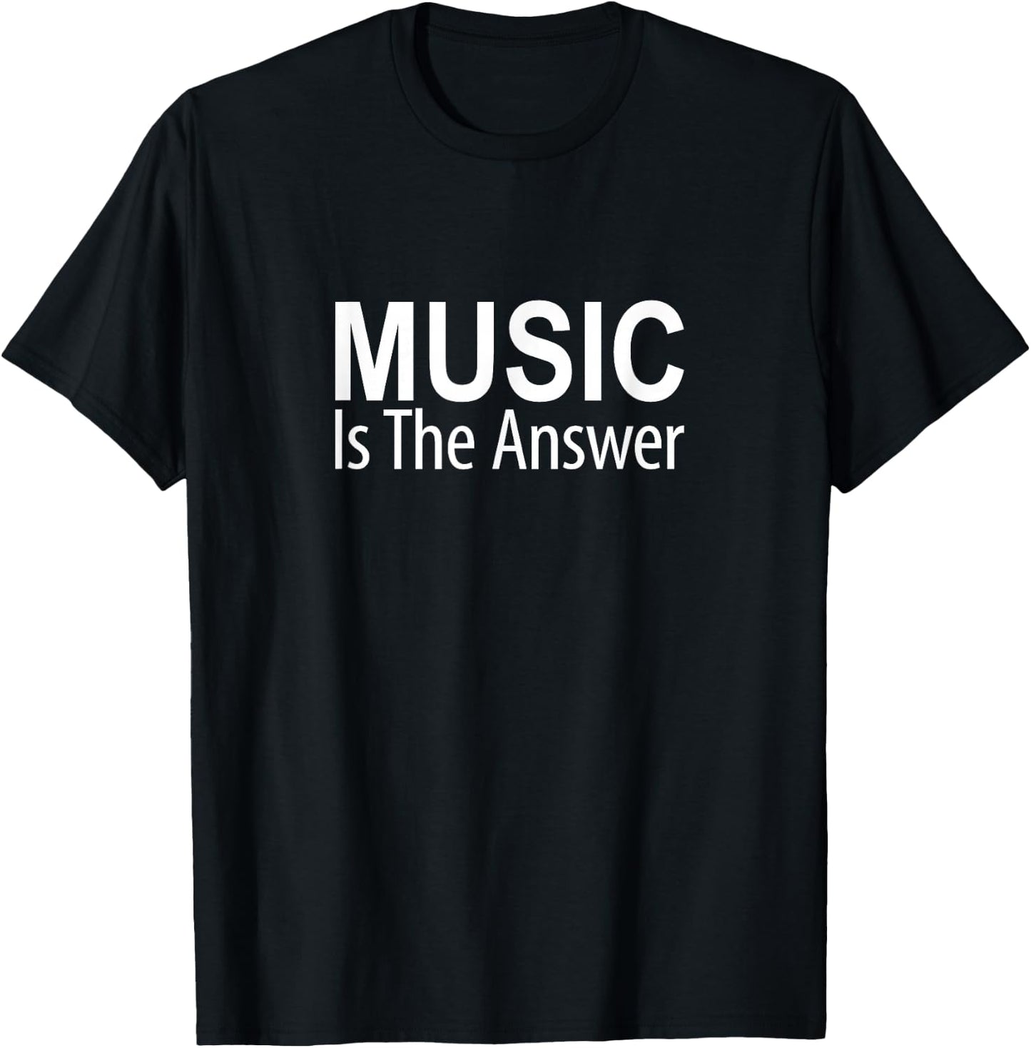Music Is The Answer T-Shirt - T-Shirt | Black