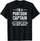 Pontoon Captain Like A Regular Captain I Funny Pontoon T-Shirt - T-Shirt | Black