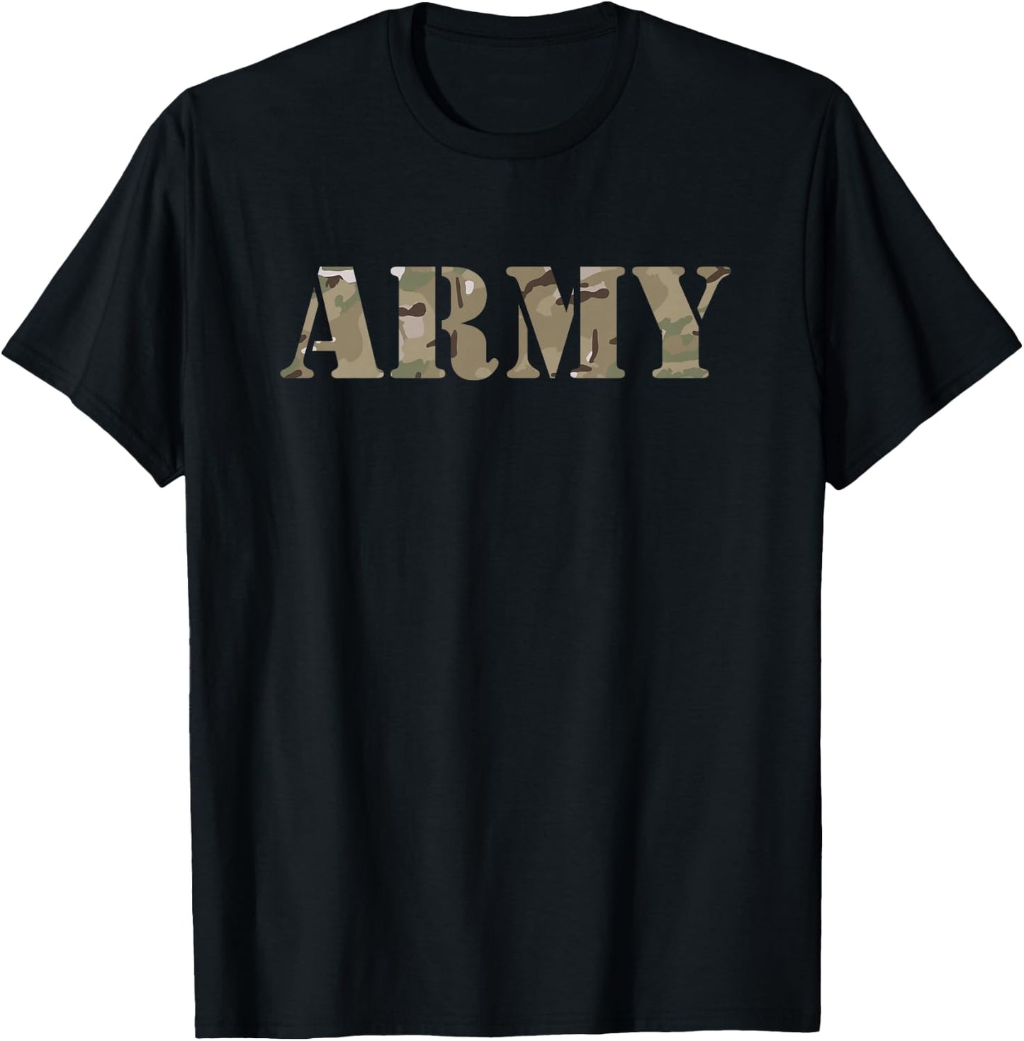 Kids US Army Camo for Boys, Girls, Sons, and Daughters T-Shirt - T-Shirt | Black
