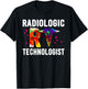 Colorful Radiologic Technologist RT Radiology X-Ray Rad Tech T-Shirt - T-Shirt | Black