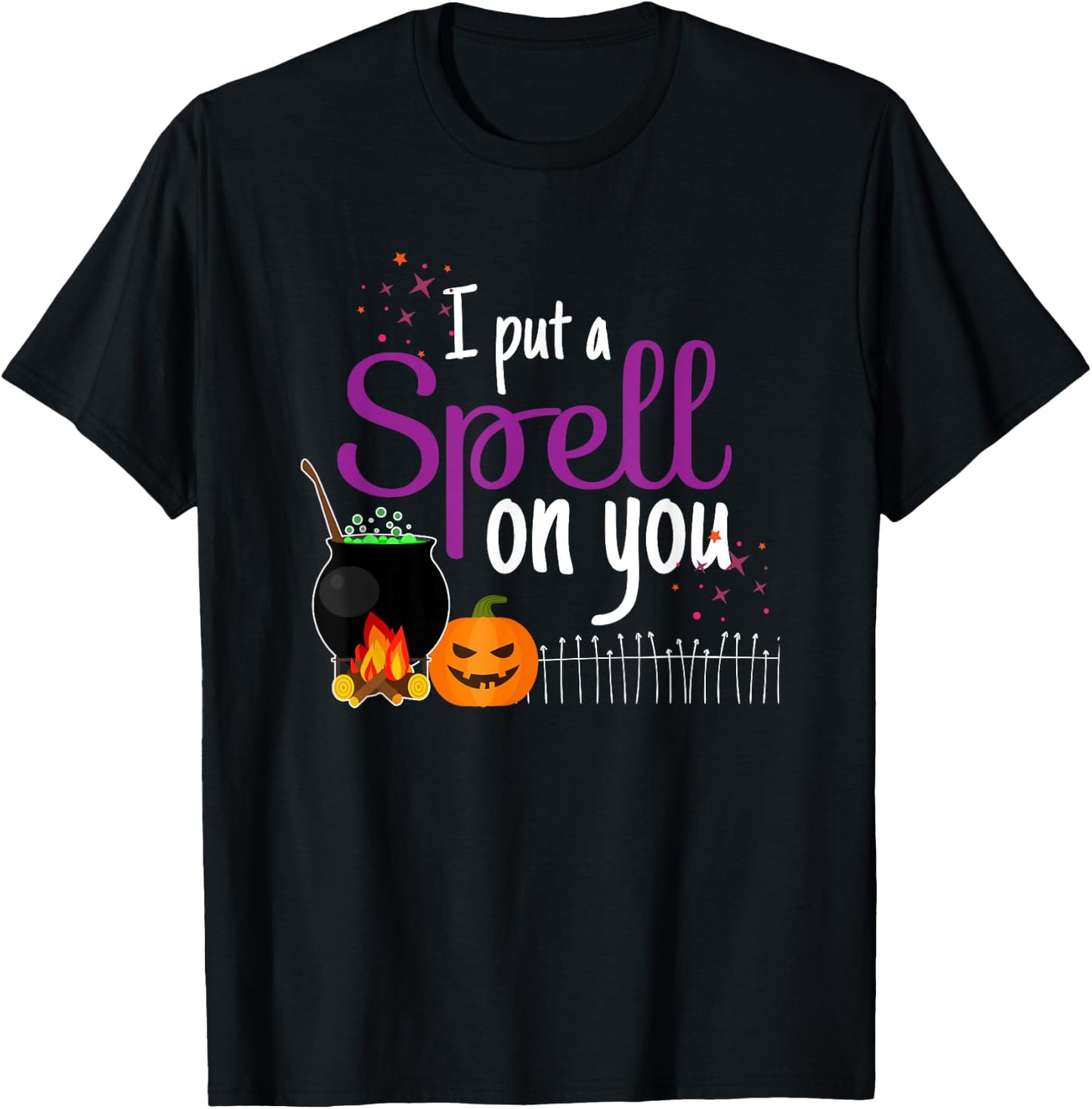 I Put A Spell On You - Funny Halloween Costume T-Shirt - T-Shirt | Black