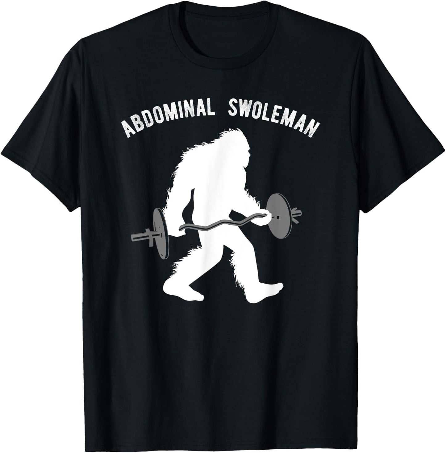 Fun Lifting Yeti Shirt, Abdominal Swoleman Gift T-Shirt - T-Shirt | Black