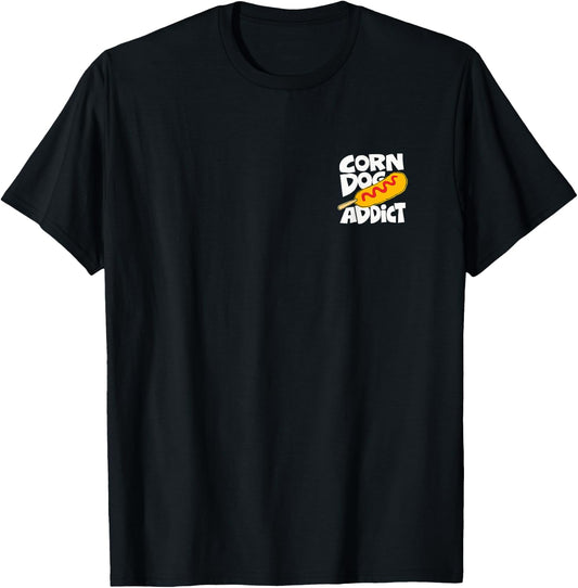 Corn Dog Minimalist Badge Patch T-Shirt - T-Shirt | Black